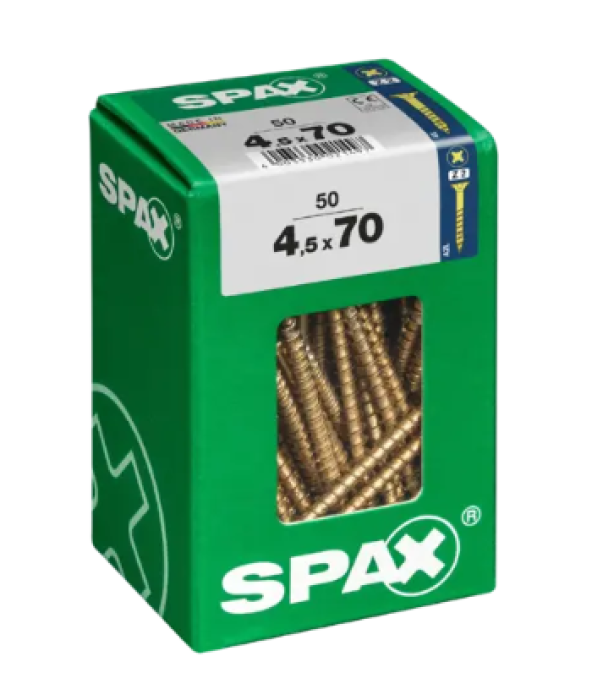 SPAX Universalschraube YELLOX, 4.5 x 70 mm, 50 Stück, 4081020450707